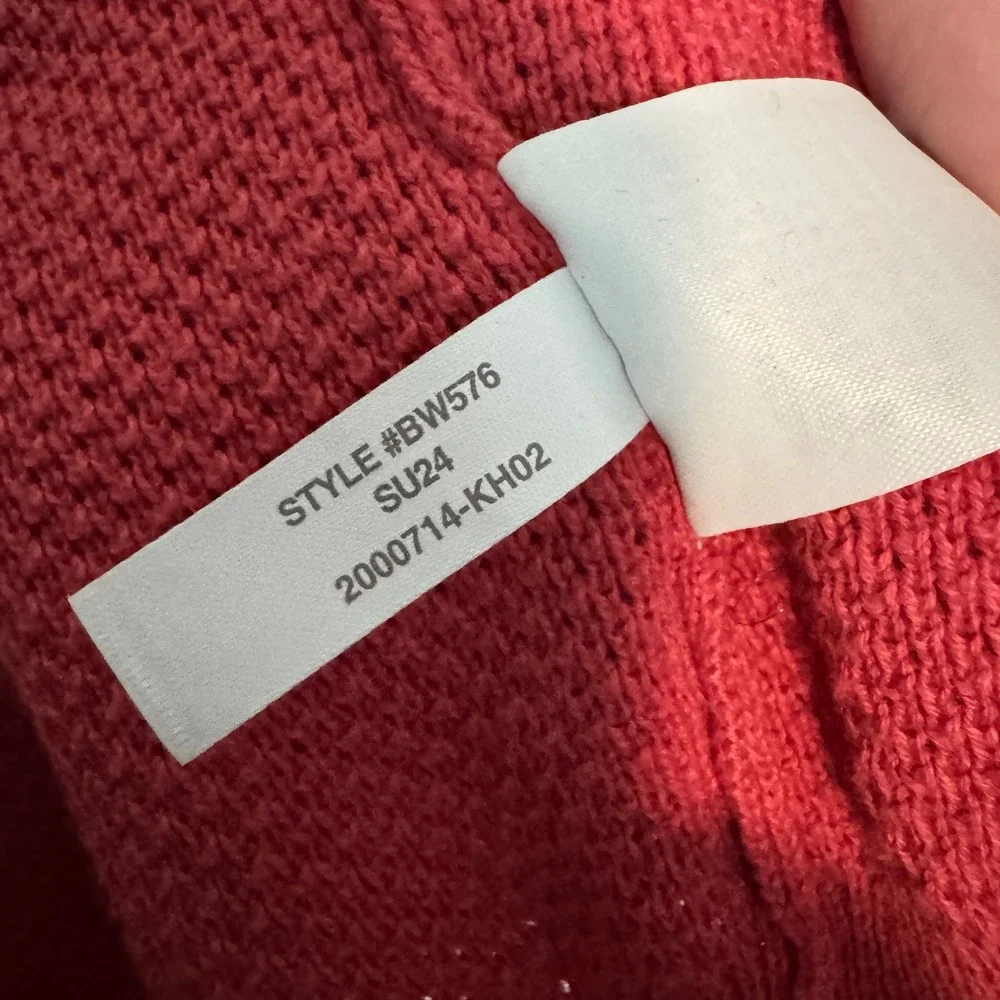 J Crew Cotton Mesh Stitch Johnny Collar Sweater Polo Shirt Men Medium Red Preppy